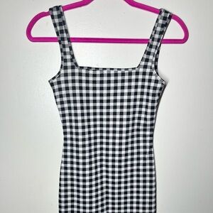 SHEIN Checkered Plaid Bodycon Dress